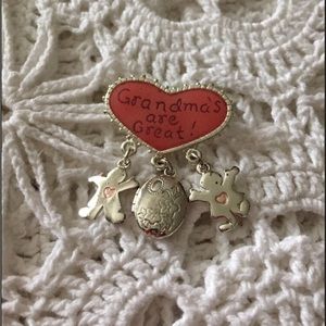 Grandma’s Are Great Brooch With Attached Locket